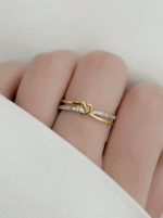 玫瑰金十字結鋯石戒指｜日常優雅微奢風（3 件）