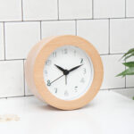 手繪感木框鬧鐘時鐘