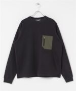 男I 厚磅尼龍布口袋長袖T恤：圖片 7